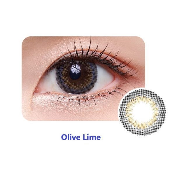 Olive Lime Daily Colour Contact Lens - Close Up of Eye